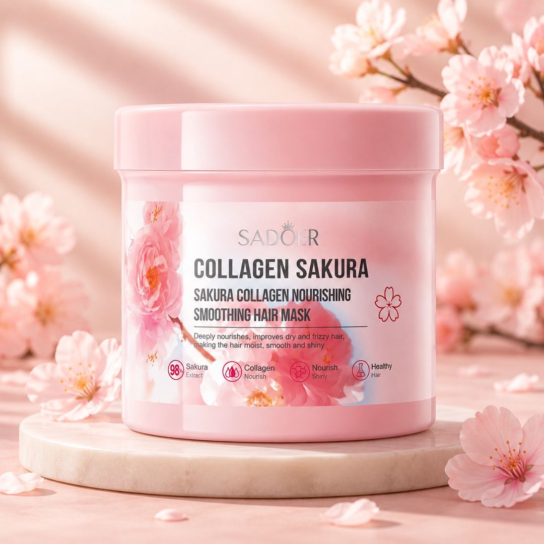 Saç maskası Sadoer Collagen Sakura, 500 ml — Mallar, Bakı