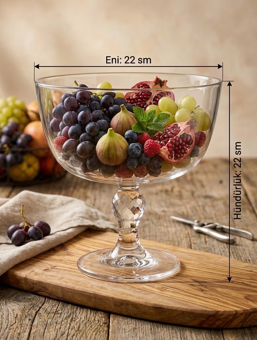 Meyvə qabı Pasabahce Petite Patiseerie 96954, şüşə, şəffaf — Mallar, Bakı (3)