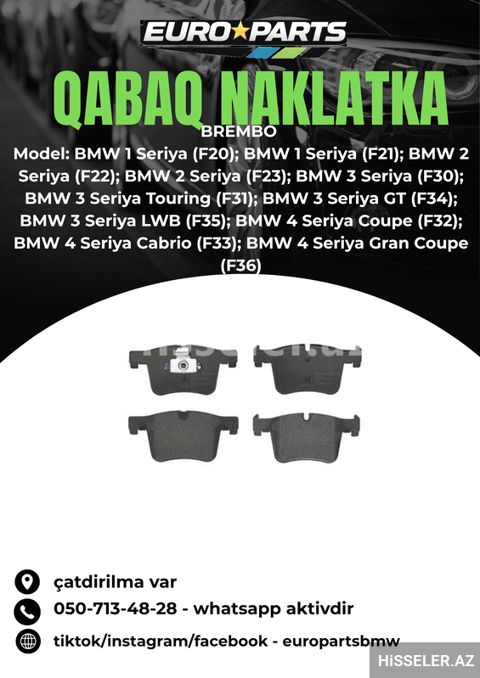 Bmw F30 F20 F36 Qabaq Naklatka — Bakı
