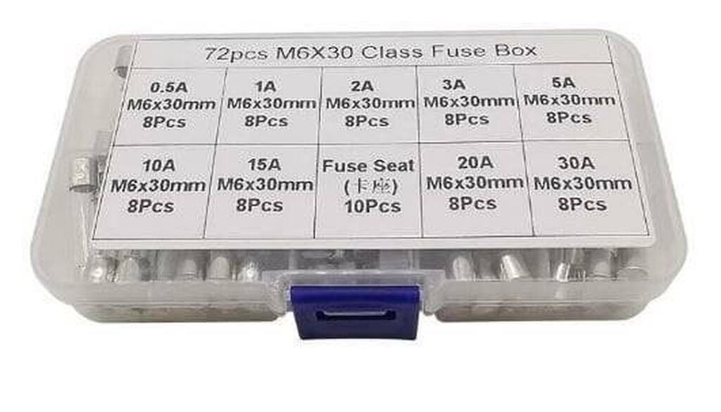 Qoruyucu Dəsti 6x30mm – 72 ədəd, 9 çeşid Texniki təsvir: - Ölçü — Avtomobil elektrikası, Bakı (2)