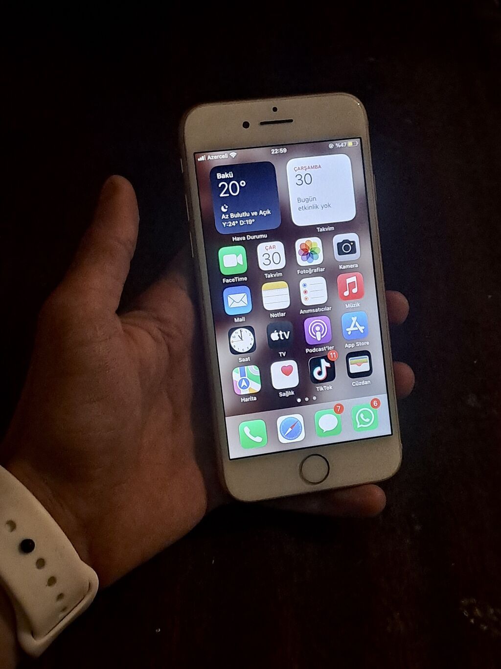 IPhone 8, 64 GB, Matte Gold, Barmaq izi — Apple iPhone, Bakı (5)