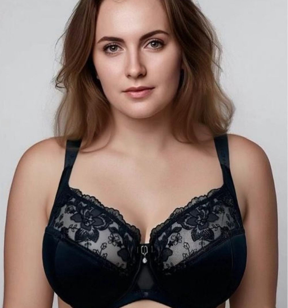 Qadınlar üçün doldurucusuz büsthalter 80476891, pambıq, qara, ölçü 105 — Mallar, Bakı