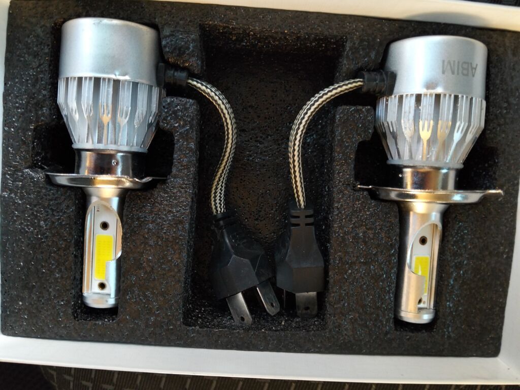 C6 LED Headlight far lampası dəsti.H4 dü pərlidi,ideal vəziyyətdədir — Avtomobil işığı, Şirvan (4)