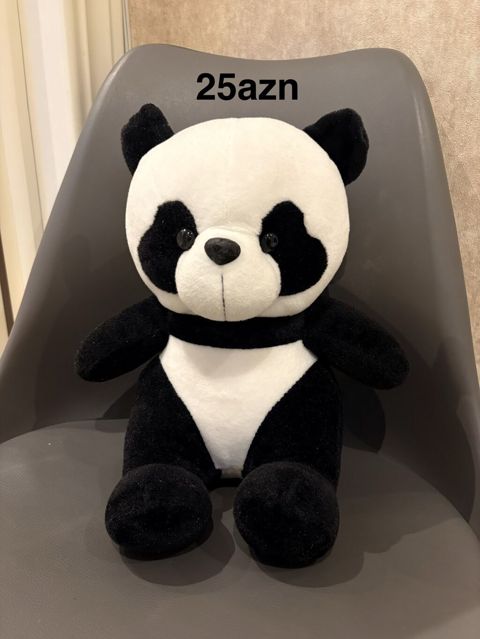 Məhsul: Panda yumşaq oyuncaq - Rəng: qara-ağ - Material: yumşaq plyuş — Bakı