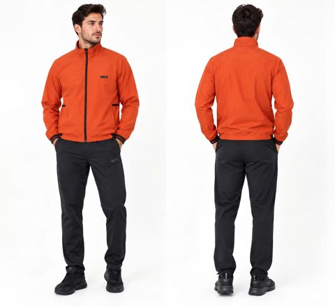Kişi idman kostyumu 12975, narıncı, laykra, poliester, ölçü 6XL — Bakı