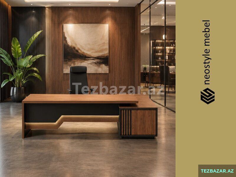 Rəhbər masası — Ofis mebeli, Bakı (3)