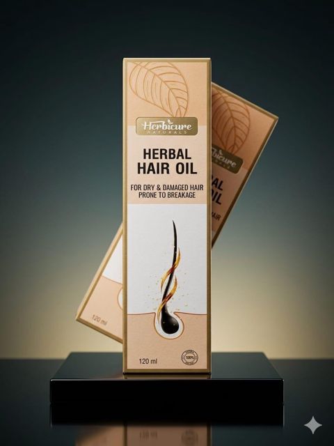 Saçlara qulluq üçün yağ Herbicure Naturals Herbal Hair Oil quru və zədələnmiş saçlar üçün 120 ml — Bakı