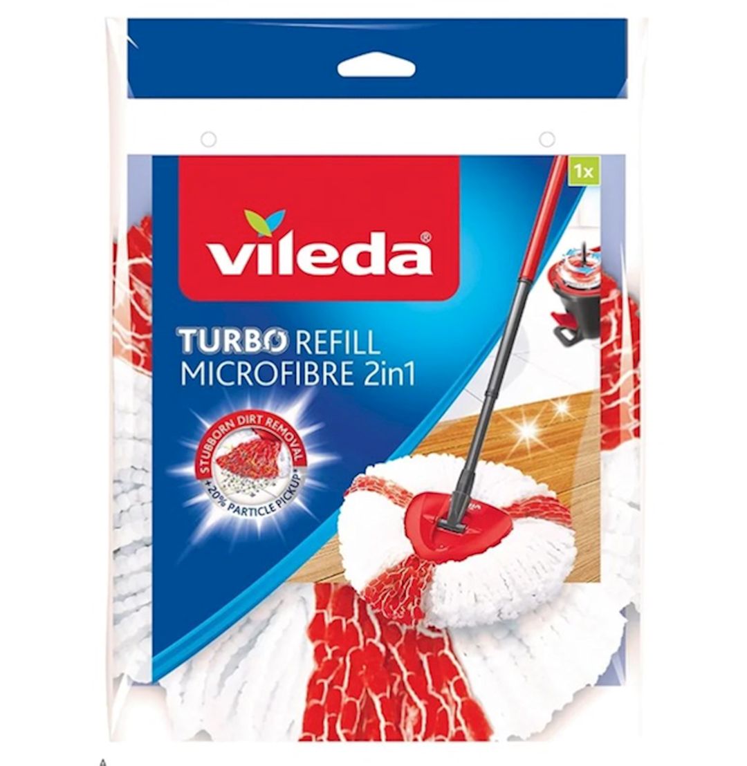 Lif süpürgə üçün əski-taxma Vileda EasyWring & Clean Turbo, mikrofibra, ağ — Mallar, Bakı (2)