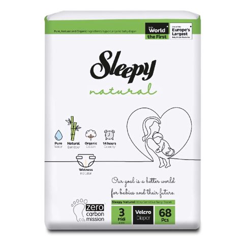 Uşaq bezi Sleepy 3(Midi/M) ,4-9 kq, 68 əd — Bakı