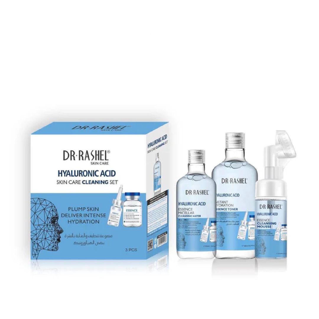 Üz qulluğu üçün kosmetika dəsti Dr.Rashel Hyaluronic Acid Skin (miselyar suyu 300 ml + təmizləyici muss 125 ml + üz üçün toner 500 ml) — Mallar, Bakı