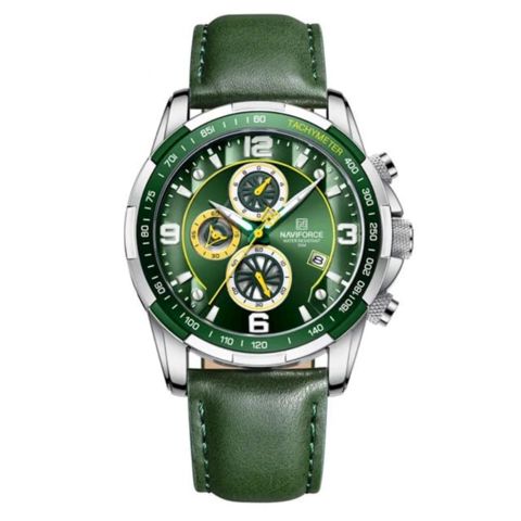 Kişi qol saatı Naviforce NF8020L Silver/Green — Bakı