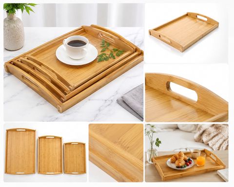 Sini dəsti 2756469, 27x36/30x40/35x45 sm, bambuk, bej, 3 əd — Bakı