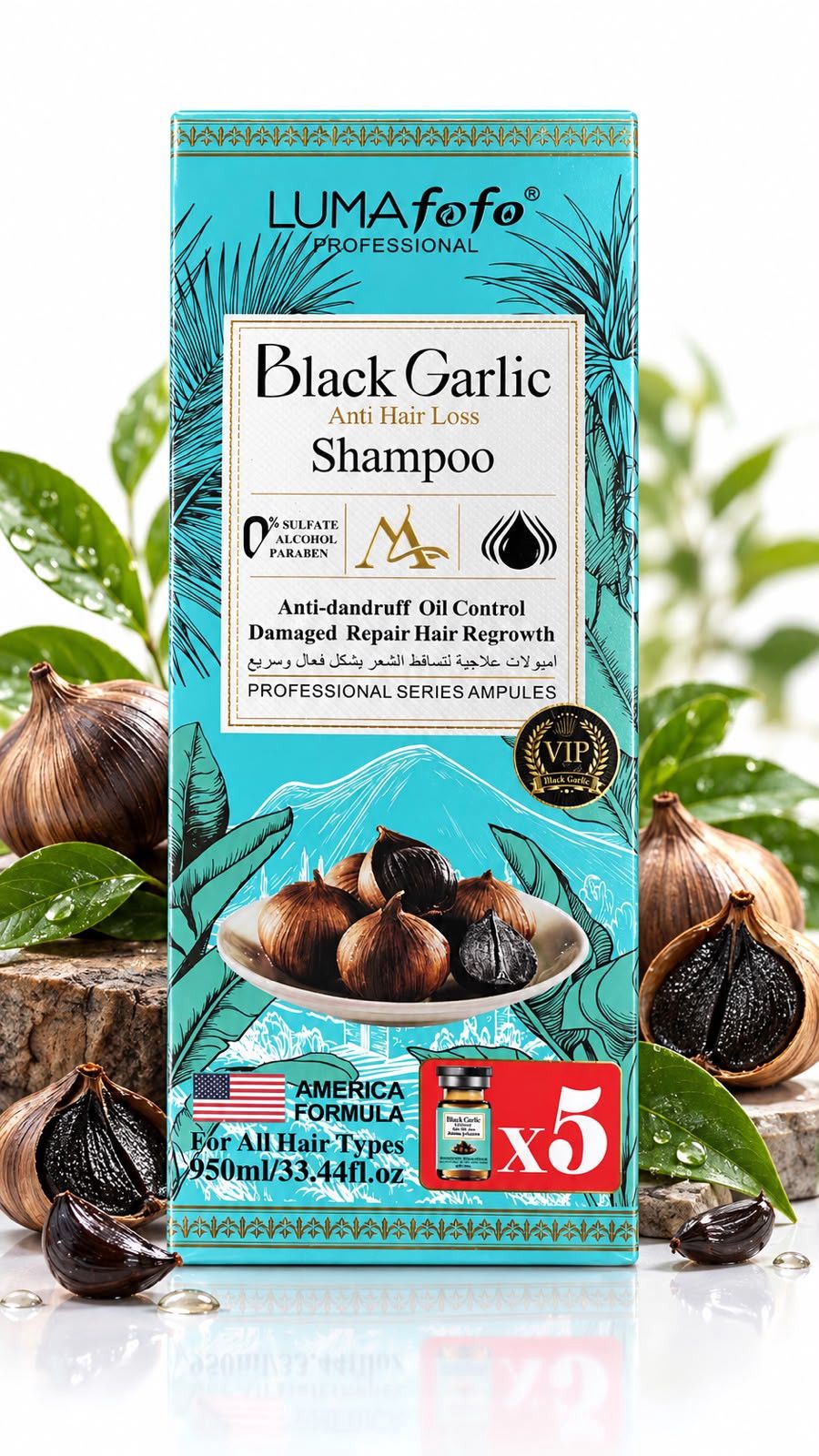 Şampun Black Garlic Anti Hair Loss 950 ml — Mallar, Bakı