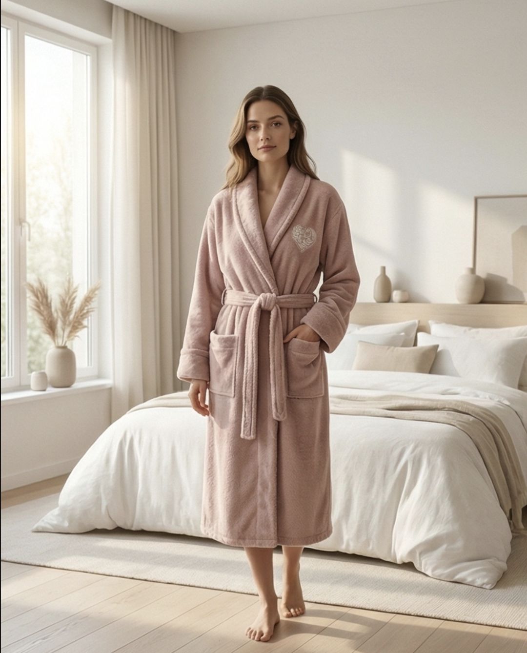 Qadınlar üçün hamam xələti dəsti 56878823, mikrofibra, çəhrayı, ölçü M/L — Mallar, Bakı (3)