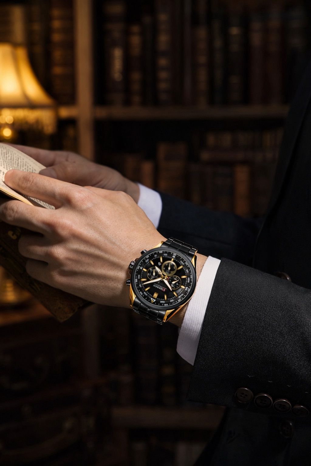 Qol saatı kişilər üçün Curren Black/Gold — Mallar, Bakı (3)