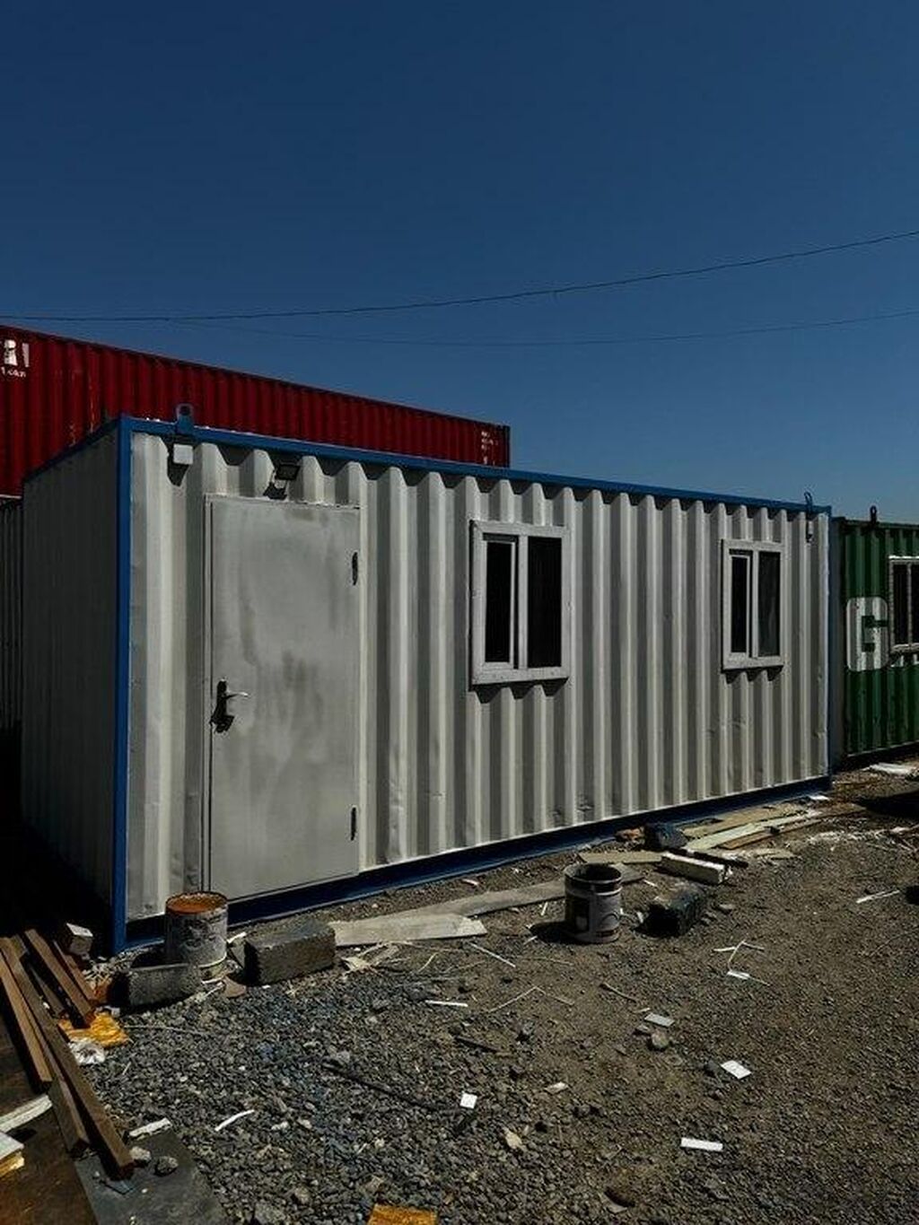Konteyner 6 metrelik konteyner minvata ile izolyasiya olunub lambirle — Hazır konstruksiyalar, Bakı (2)