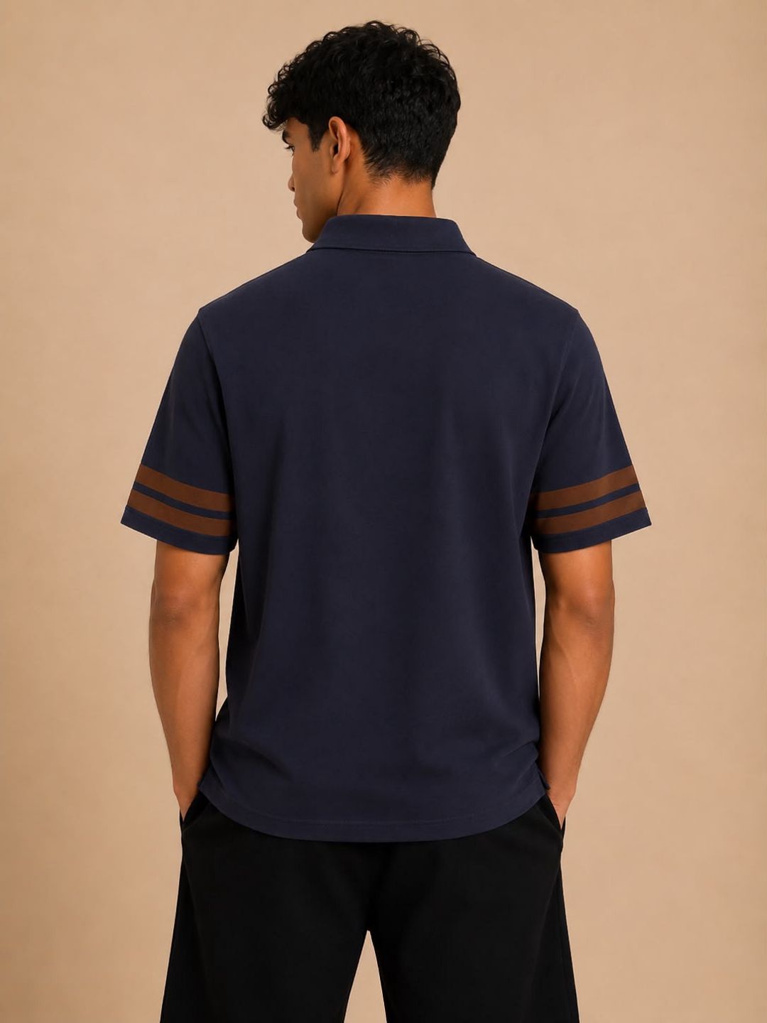 Qısaqollu polo kişilər üçün VC_2589134, pambıq, tünd göy, ölçü 3XL — Mallar, Bakı (2)