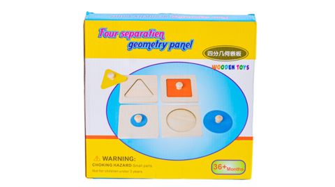 İnkişaf etdirən oyun Four Separatien geometry panel T190220259, 26x26 sm, 3 yaş — Bakı