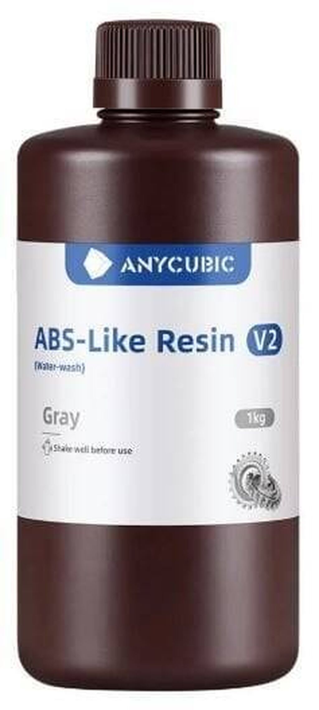 Anycubic ABS-Like Water-Wash Reçine V2, Boz — 1 kq UV həssaslığa — Rənglər və vernik, Bakı
