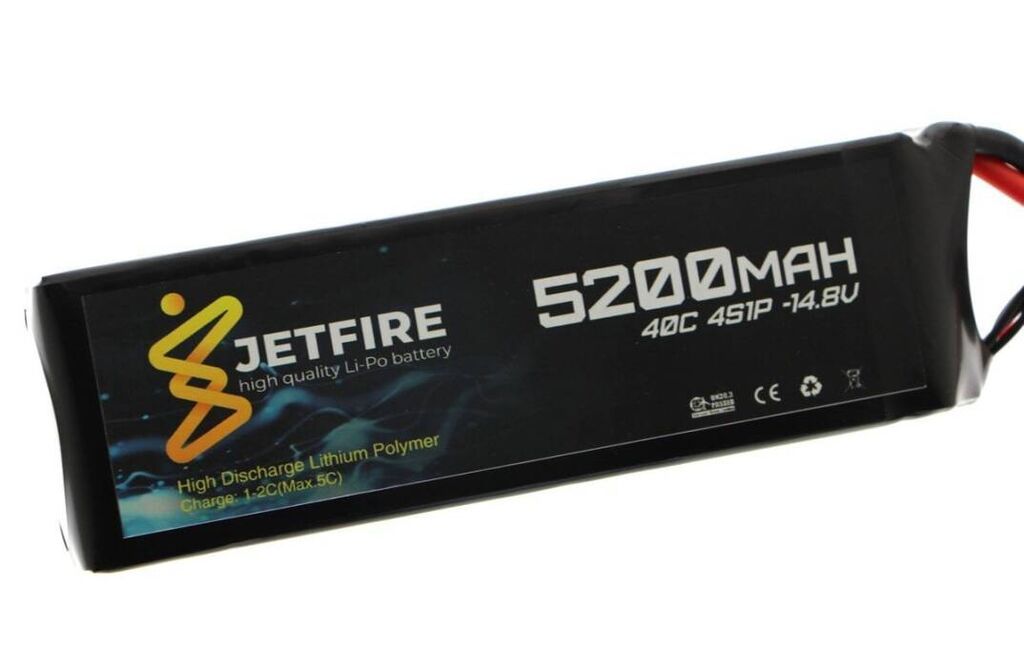 JetFire 14.8V 5200mAh 40C Li‑Po 4S batareya Yüngül və yüksək axınlı — Akkumulyatorlar, Bakı (2)