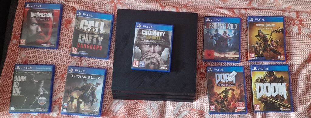 PS4 Pro (1 TB, Jet Black) oyun paketi Komplekt: - Sony PlayStation 4 — Oyun konsolları, Bakı
