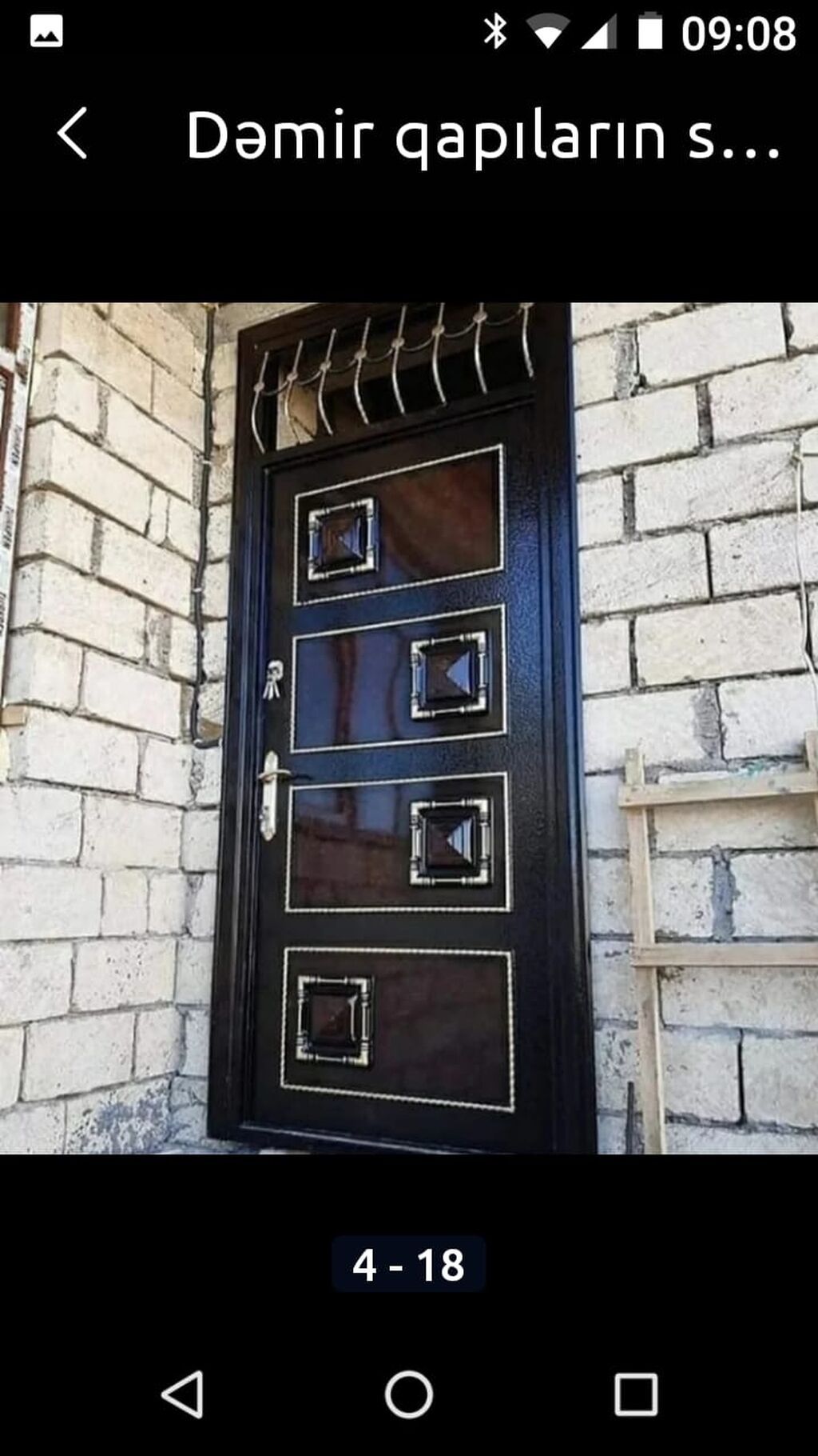 Yeni Dəmir Həyət darvazası, Yana açılan, Mexaniki, Qapı ilə, rəng - Qara, Kredit var, Pulsuz quraşdırma, Pulsuz çatdırılma — Pəncərələr, qapılar, balkonlar, Quba (4)