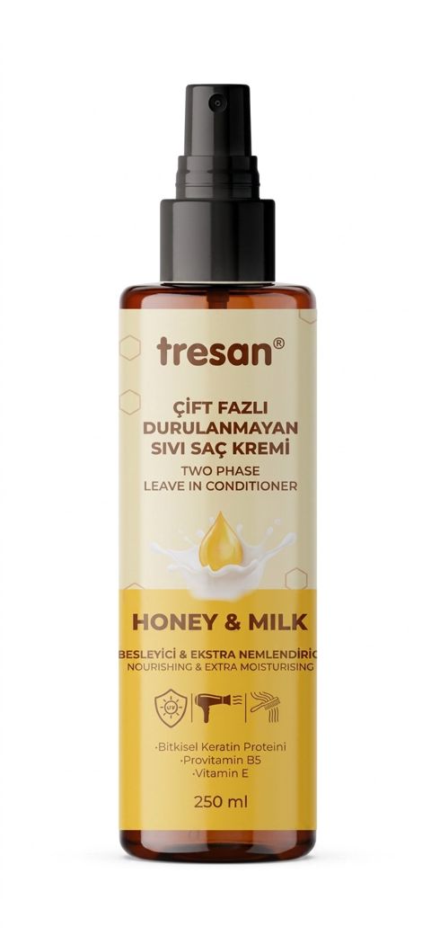 İki fazalı maye saç krem-spreyi Tresan Honey & Milk, 250 ml — Bakı