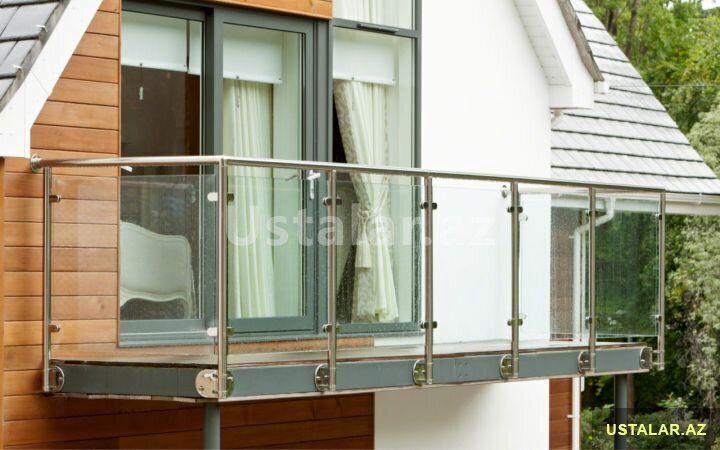 Cam balkon — Pəncərələr, qapılar, balkonlar, Bakı (10)