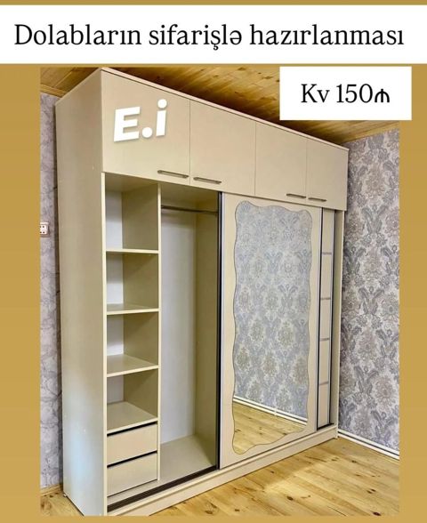 *Sifarişlə Kupe dolabların hazırlanması Kv 150Azn Rəng seçimi var — Saray