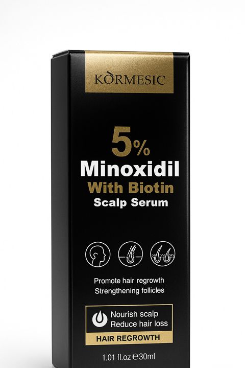 Saçlar üçün zərdab Kormesic Minoksidil 5% Biotin ilə, 30ml — Bakı
