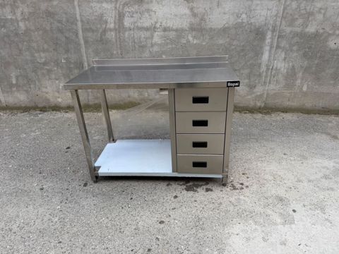 Paslanmayan poladdan peşəkar mətbəx iş masasının komplekti — Bakı