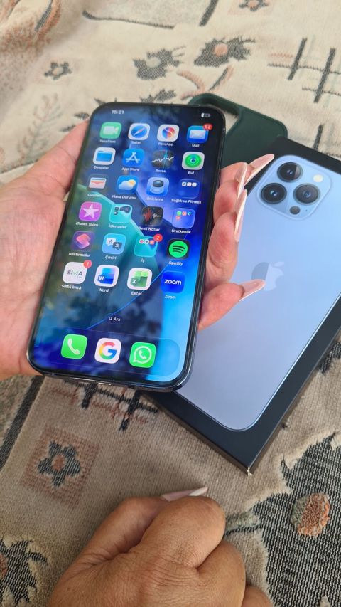 IPhone 13 Pro Max, 256 GB, Blue Titanium, Simsiz şarj, Face ID — Bakı