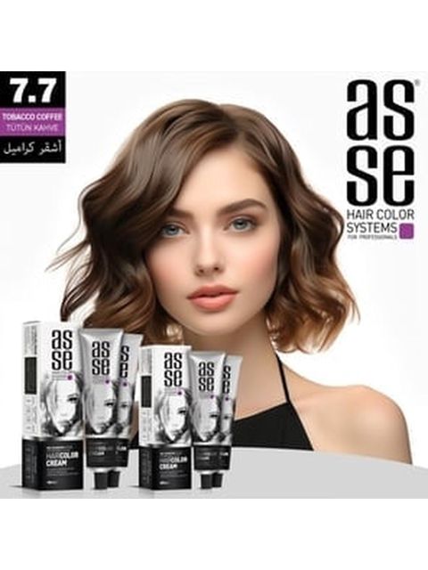 Saç üçün professional krem boya Asse 7.7 Tütün Kahve 250 ml — Bakı