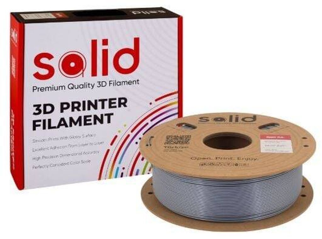 Solid Filament Hyper PLA+ – Gümüş, 1 kq (1.75 mm) Yeni nəsil yüksək — İstehlak malları və aksesuarlar, Bakı (2)