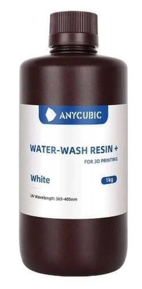 Anycubic Water Wash Resin+ – 3D çap üçün suda yuyula bilən qatran, Ağ — Bakı