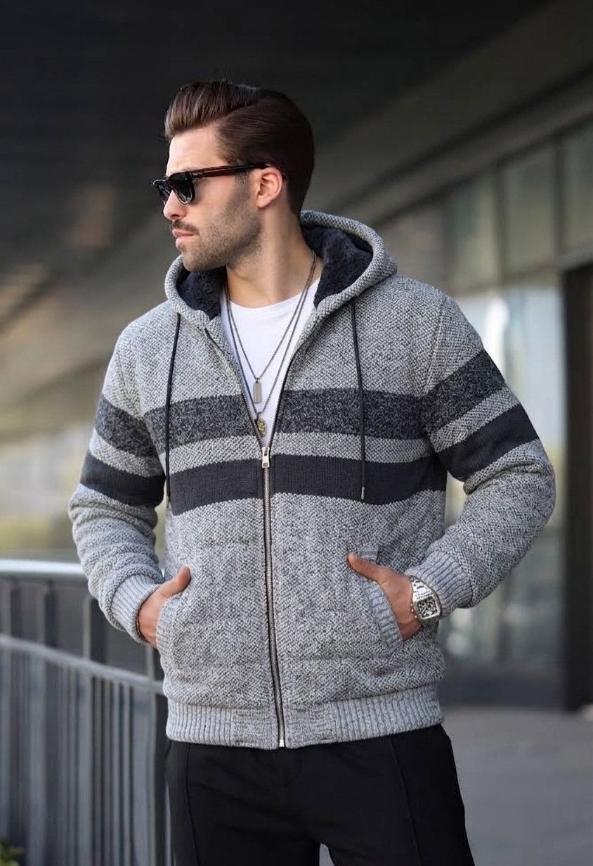 Kardiqan kişilər üçün 2772094, açıq boz, trikotaj, ölçü 3XL — Mallar, Bakı