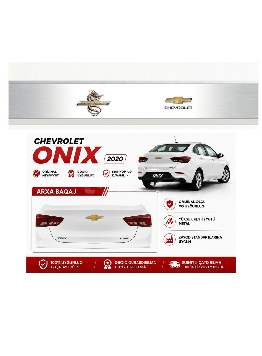 Arxa baqaj qapısı Chevrolet Onix 2020 — Kuzov hissələri, Bakı