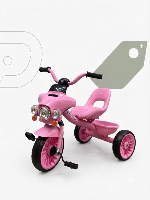 Üçtəkərli velosiped, 1-4 yaş, çəhrayı, plastik/metal — Bakı