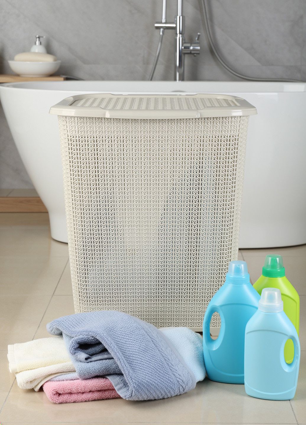 Camaşır üçün səbət Star Plast, plastik, 45 l, bej — Mallar, Bakı (2)