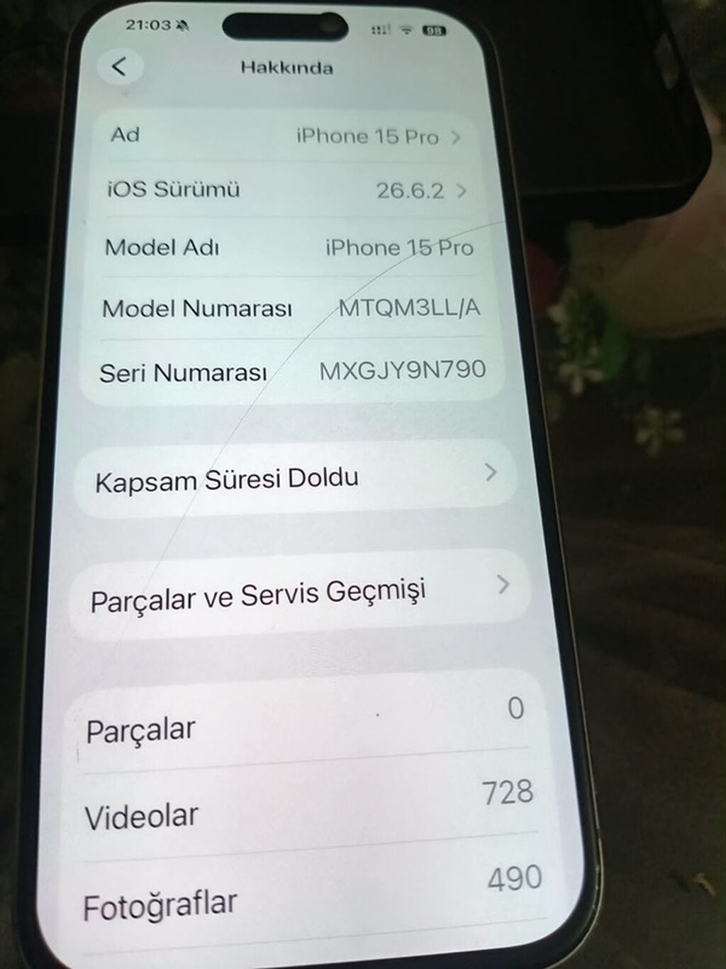 IPhone 15 Pro, Natural Titanium, Face ID — Apple iPhone, Xırdalan (4)