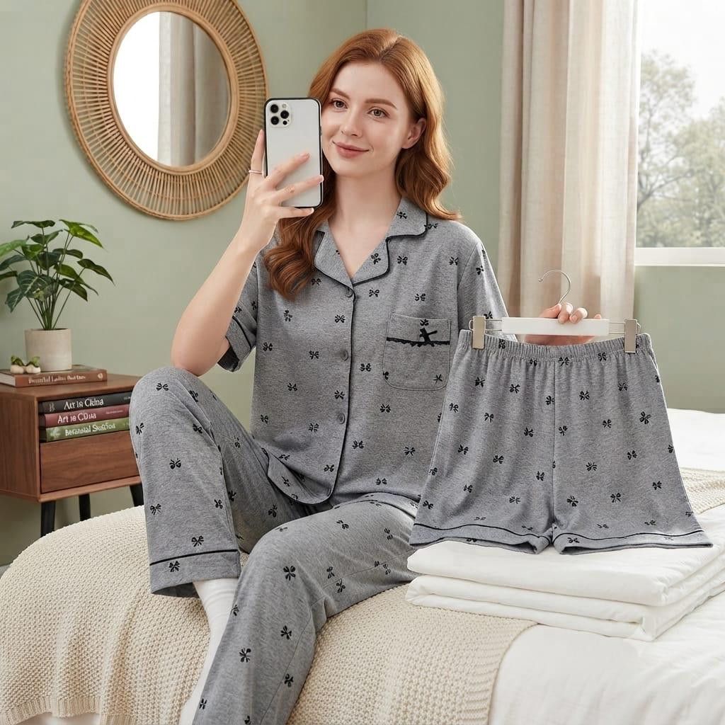 Qadın üçün pijama dəsti, rəngbərəng, poliester, ölçü Xl/xxl — Mallar, Bakı