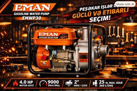Su nasosu Eman SM/80, 3000 Vt, 25 m, 9000 litr/dəq — Bakı