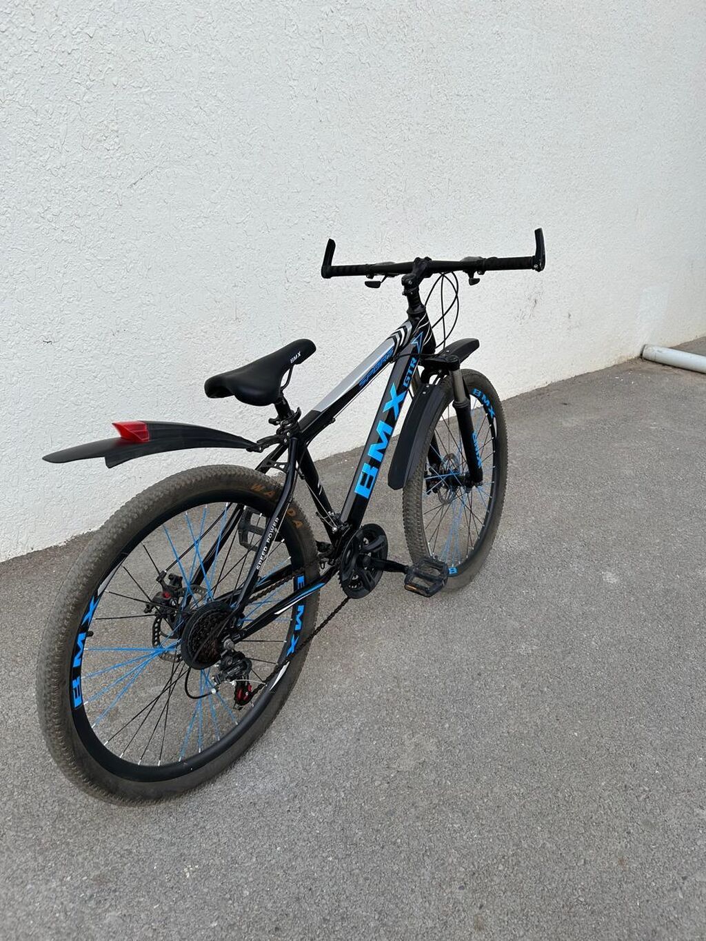 BMX marka dağ/şose tipli velosiped - Rəng: qara-göy qrafika ilə — BMX, Masazır (4)