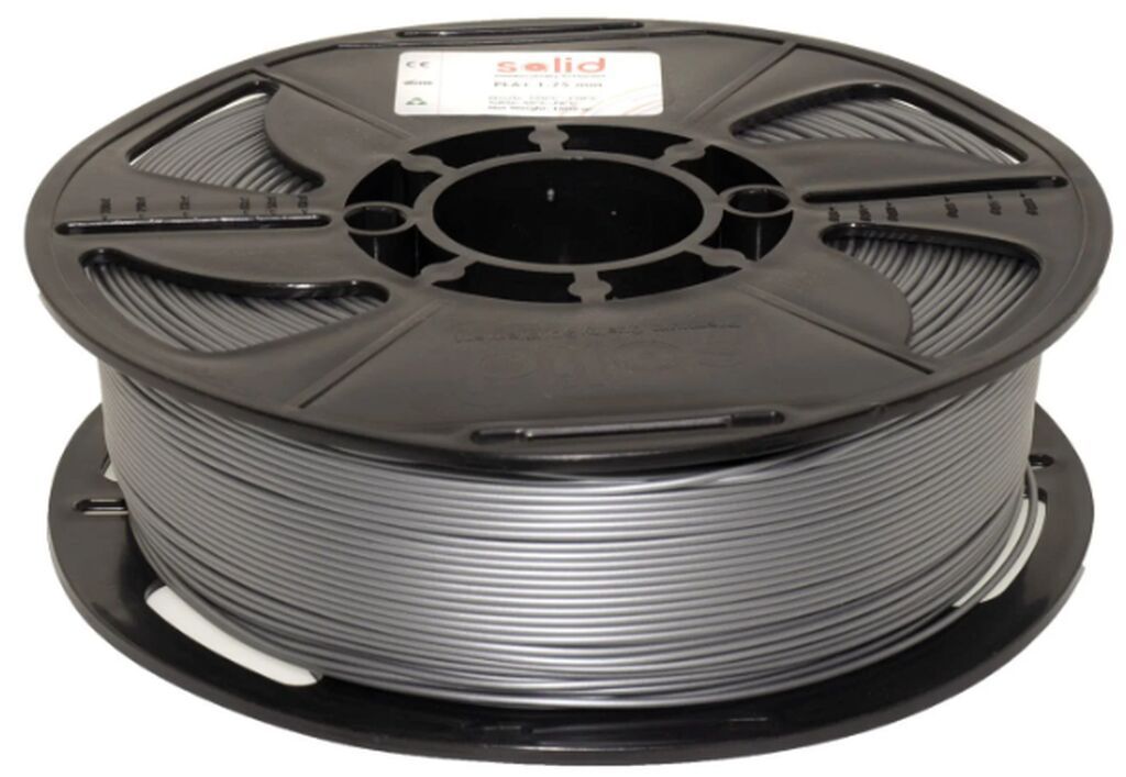 Solid Filament PLA Plus Gümüş Boz – 1 kq (1.75 mm) 3D basqılarınızda — İstehlak malları və aksesuarlar, Bakı (3)