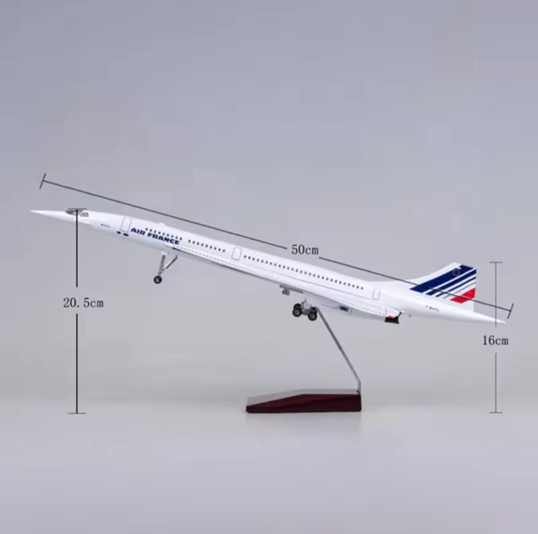 Təyyarə Concorde Air France F35-ag-347, plastik, ağ, 50x20x17 sm — Mallar, Bakı (3)