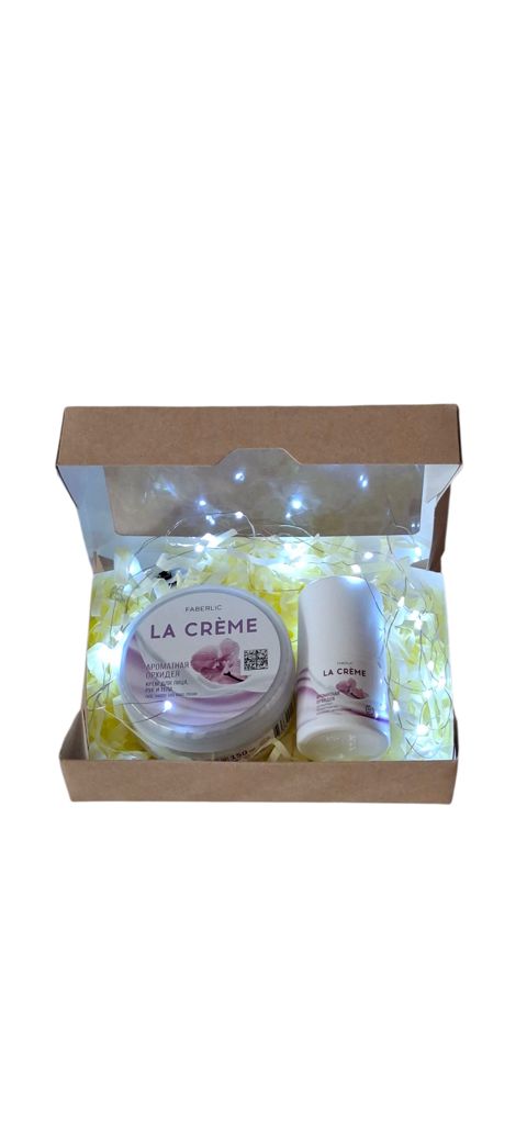 Bədənə qulluq dəsti No Brand La Creme Ароматная Орхидея qadınlar üçün (üz, əl və bədən kremi 150 ml + dezodorat-antiperspirant 50 ml) — Bakı