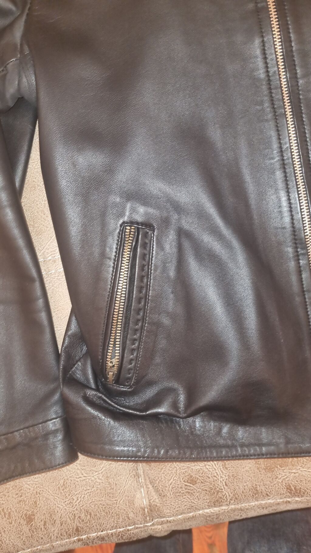 Kurtka, Dəri, Payız, Massimo Dutti, S — Kurtkalar, Bakı (2)