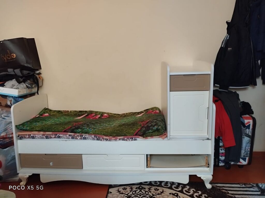 Oğlan və qız üçün, İşlənmiş, Təknəfərlik çarpayı, Komod — Uşaq mebeli dəstləri, Bakı (2)