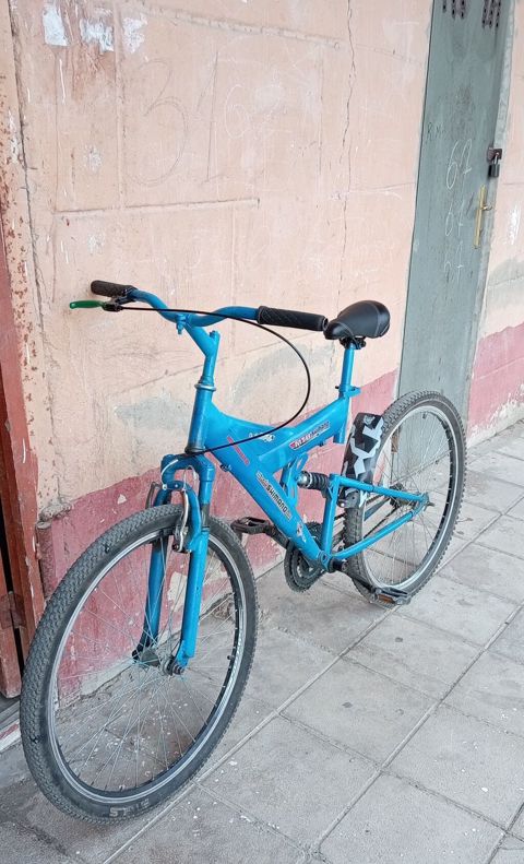 Velosiped – dağ tipli, mavi rəng - Gövdə: alüminium görünümlü, tam — Xırdalan
