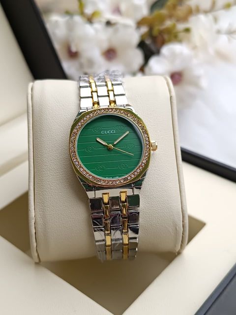 Qadın qol saatı ML 2030 Gold/Silver/Green — Bakı